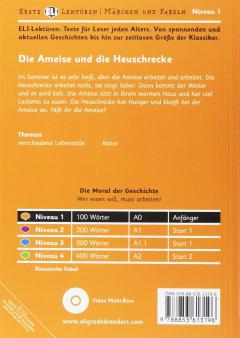 Marchen und Fabeln: Die Ameise und die Heuschrecke - Niveau 1