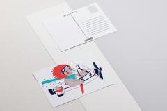 Carte postala - Leu in avion