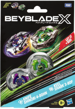 Set de joaca - Beyblade X - Knife Shinobi 4-80HN & Keel Shark 3-80F