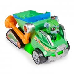 Set figurina si vehicul - Patrula Catelusilor - Rocky si Camionul de reciclare