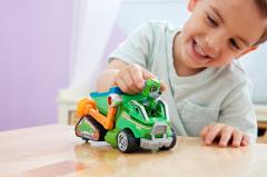 Set figurina si vehicul - Patrula Catelusilor - Rocky si Camionul de reciclare