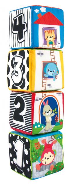 Jucarie - 4 cuburi - Multicolor