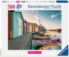 Puzzle 500 piese - Casute pe barci