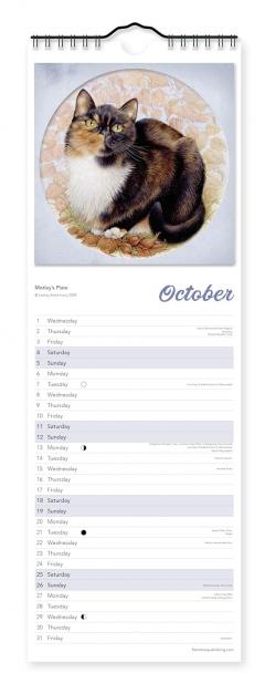 Ivory Cats Slim Calendar 2025