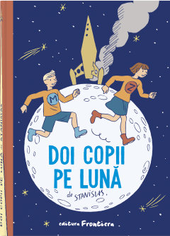 Doi copii pe luna