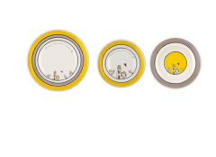 Set 3 farfurii - Yellow Casette