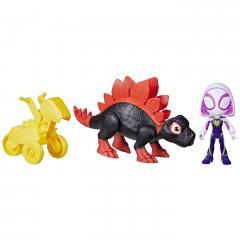 Set 2 figurine - Spidey and the Amazing Friends - Dino Spin & Ghost Spider