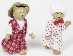 Set 2 papusi - Cutie cu costume urs -  Benna & Bennoh