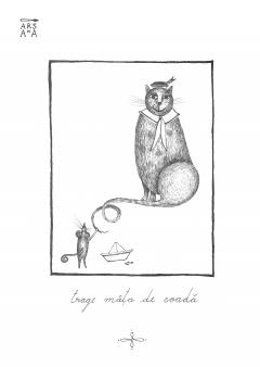 Carte postala A trage mata de coada