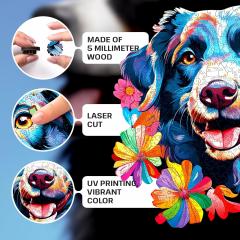 Puzzle din lemn, 200 piese - Dog