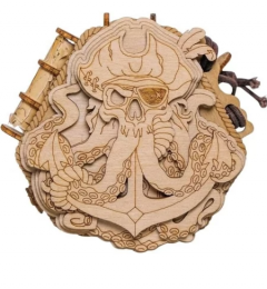 Puzzle 3D, 123 piese - Blackbeard’s Compass