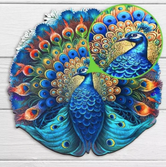 Puzzle din lemn, 200 piese - Peacock