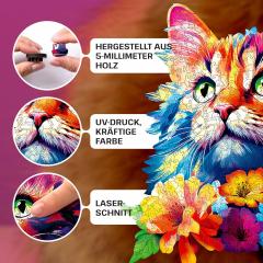 Puzzle din lemn, 200 piese - Cat