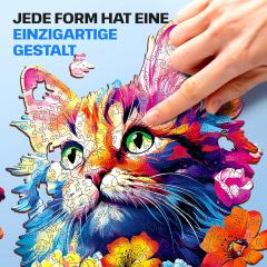 Puzzle din lemn, 200 piese - Cat