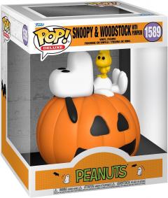 Figurina - Pop! Deluxe Peanuts: Snoopy & Woodstock (with Pumpkin)