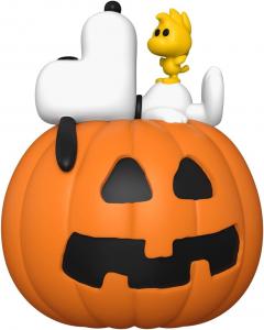 Figurina - Pop! Deluxe Peanuts: Snoopy & Woodstock (with Pumpkin)