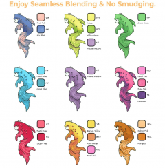 Set 48 markere - Ohuhu Honolulu Dual Tip with Blender