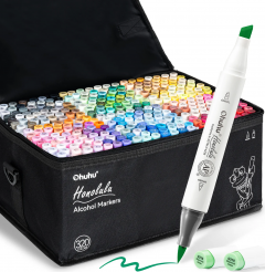 Set 320 markere Brush & Chisel - Ohuhu Honolulu