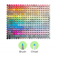 Set 320 markere Brush & Chisel - Ohuhu Honolulu