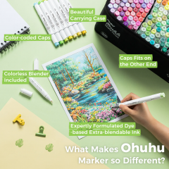 Set 320 markere Brush & Chisel - Ohuhu Honolulu