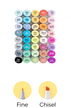 Set 40 markere - Ohuhu Oahu Dual Tips with Blender