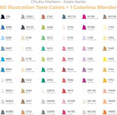 Set 60 markere - Ohuhu Kaala - Slim Broad & Fine