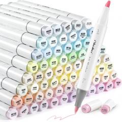 Set 96 markere - Sweetness & Blossoming - Art Markers, Brush & Chisel, Pastel Colors