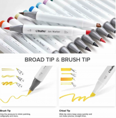 Set 72 carioci - Ohuhu Dual Tips - Multicolor