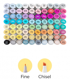 Set 80 markere - Ohuhu Oahu Dual Tips with Blender