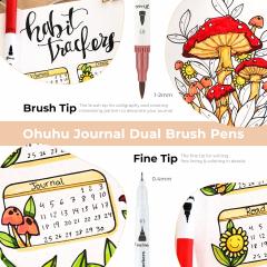 Set 60 markere - Ohuhu Maui - Brush & Fineliner