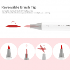 Set 24 markere - Ohuhu Honolulu - 24 Basic Colors with Blender