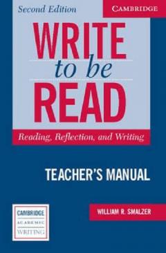 Coperta cărții Write to Be Read. Teacher's Manual