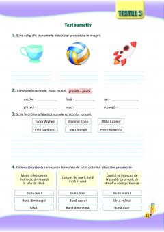 Comunicare in Limba Romana - Fise de evaluare clasa a II-a