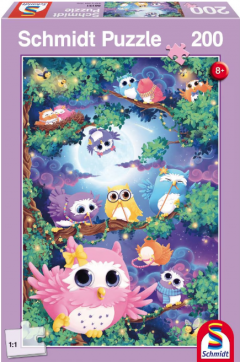 Puzzle 200 piese - In padurea bufnitelor