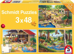 Puzzle 144 piese - Animalele mele favorite