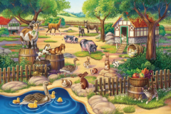 Puzzle 144 piese - Animalele mele favorite