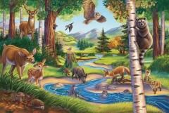 Puzzle 144 piese - Animalele mele favorite