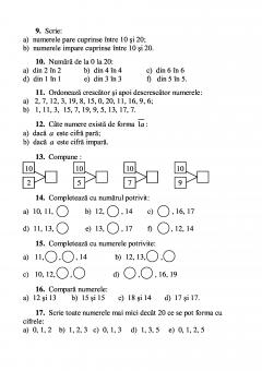 Sa invatam rapid matematica, clasa I