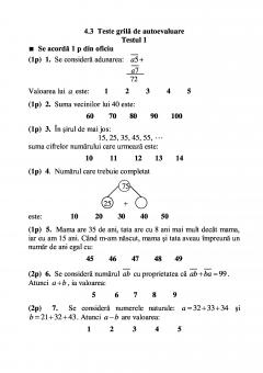 Sa invatam rapid matematica, clasele I – IV