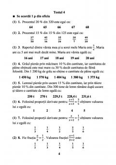 Teste grila de autoevaluare la matematica pentru alasa a VI-a