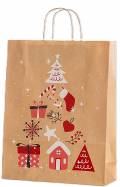 Punga cadou - Christmas - Mare - Mai multe modele - Pret pe bucata