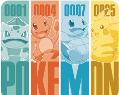Mouse pad - Kanto Starters