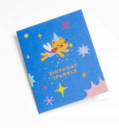 Felicitare - Jessica Das - Fairy Cat Birthday Sparkles - Mini Card