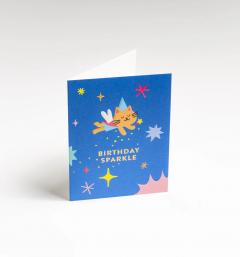 Felicitare - Jessica Das - Fairy Cat Birthday Sparkles - Mini Card
