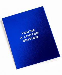 Felicitare - Cherished - You’re a Limited Edition - Blue Foiled Mini Card