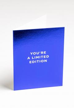 Felicitare - Cherished - You’re a Limited Edition - Blue Foiled Mini Card