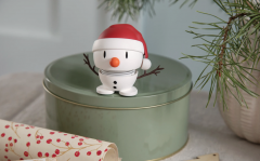 Figurina - Soft Santa Snowman - White