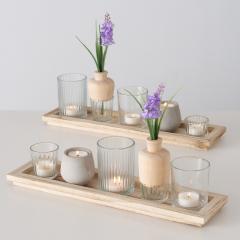 Tava cu suport pentru lumanari - Nolan - doua modele