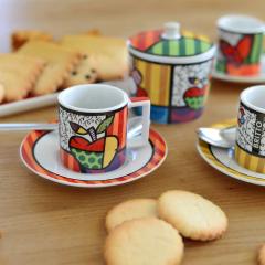 Set 2 cesti cu farfurii - Britto Apple, 90 ml