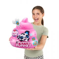Jucarie de plus interactiva catelus cu accesorii surpriza - Pooping Puppies